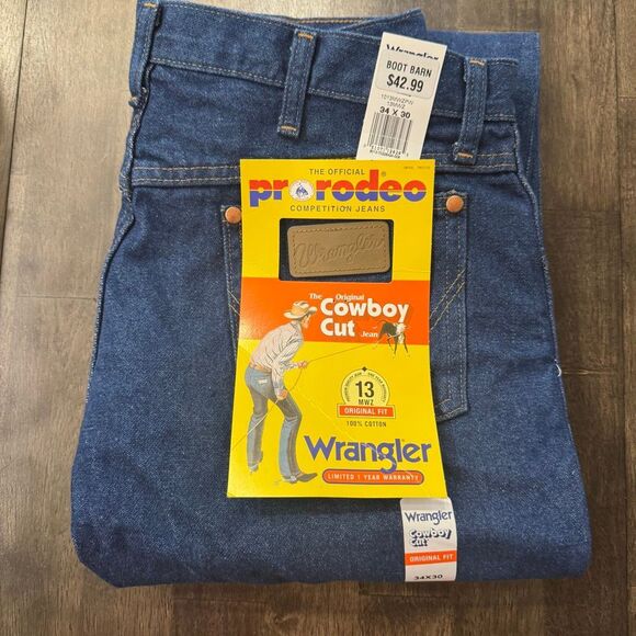 WRANGLER® COWBOY CUT® ORIGINAL FIT JEAN 34x30 - Picture 6 of 11